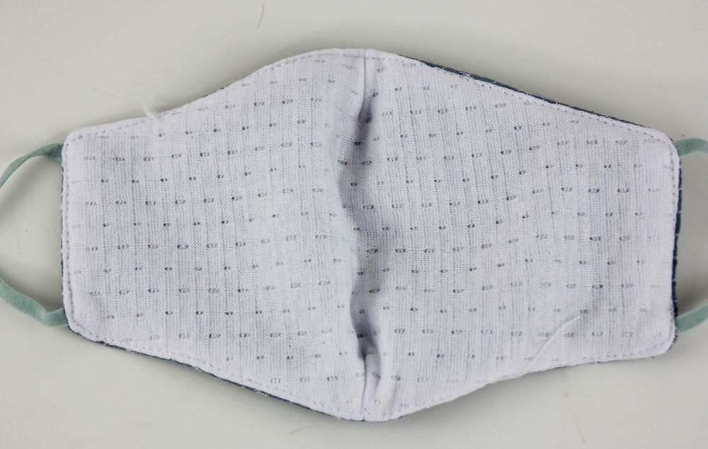 das-kost-mland-kinder-maske-baumwolle-kariert-grau-stoffmaske image 1