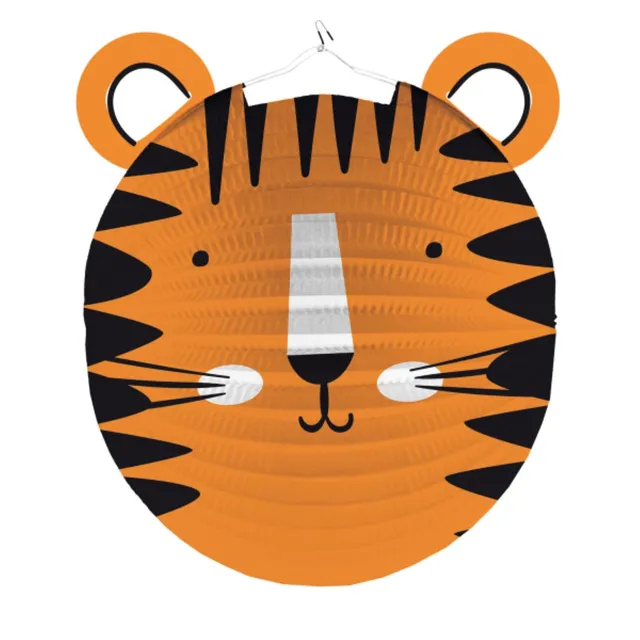 das-kost-mland-laterne-papier-tiger-25-cm-orange image 1