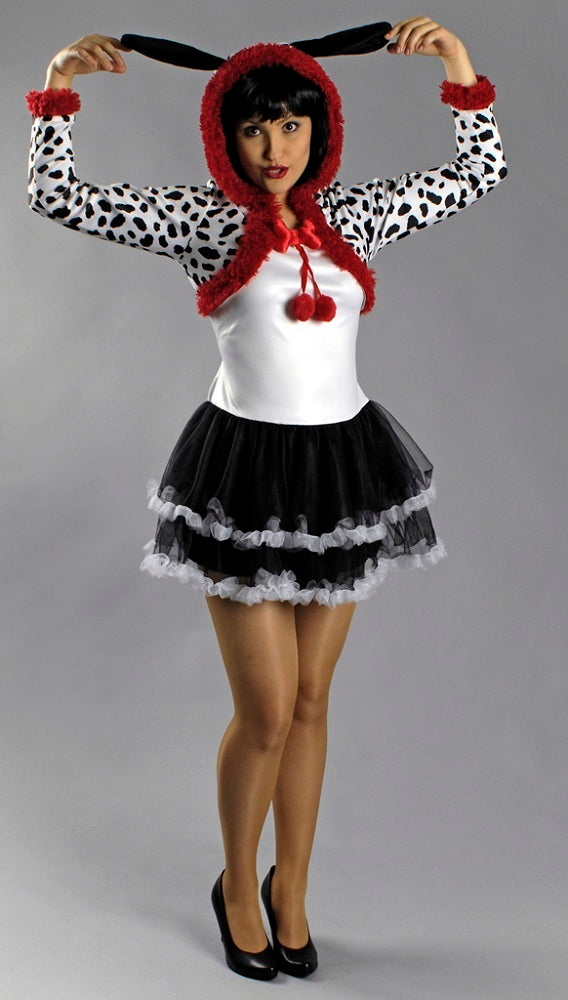 das-kost-mland-damen-dalmatiner-kost-m-kleid-44-46-mit-kapuze image 2