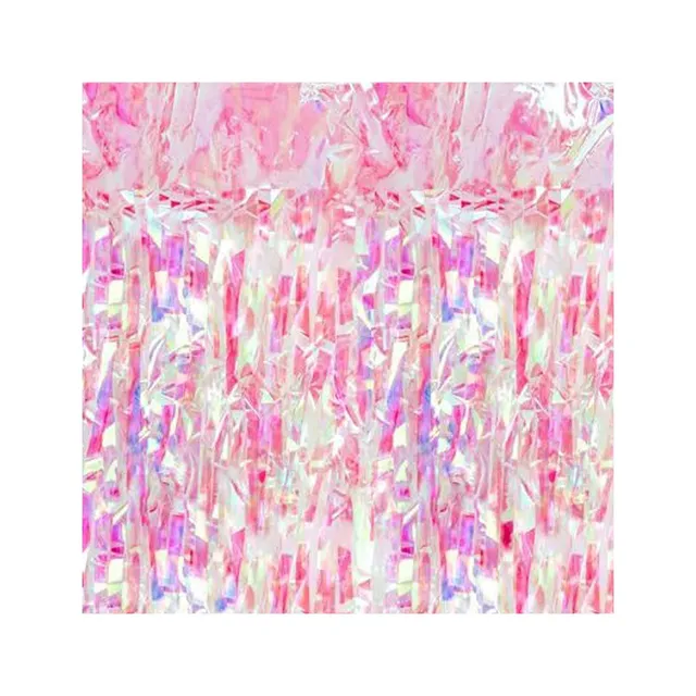 das-kost-mland-dekorationen-lametta-t-rvorhang-100x200-cm-pink-irisierend image 1