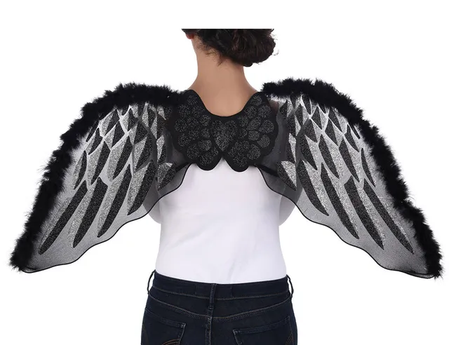 das-kost-mland-accessoires-engelsfl-gel-marabou-43x100-schwarz image 1