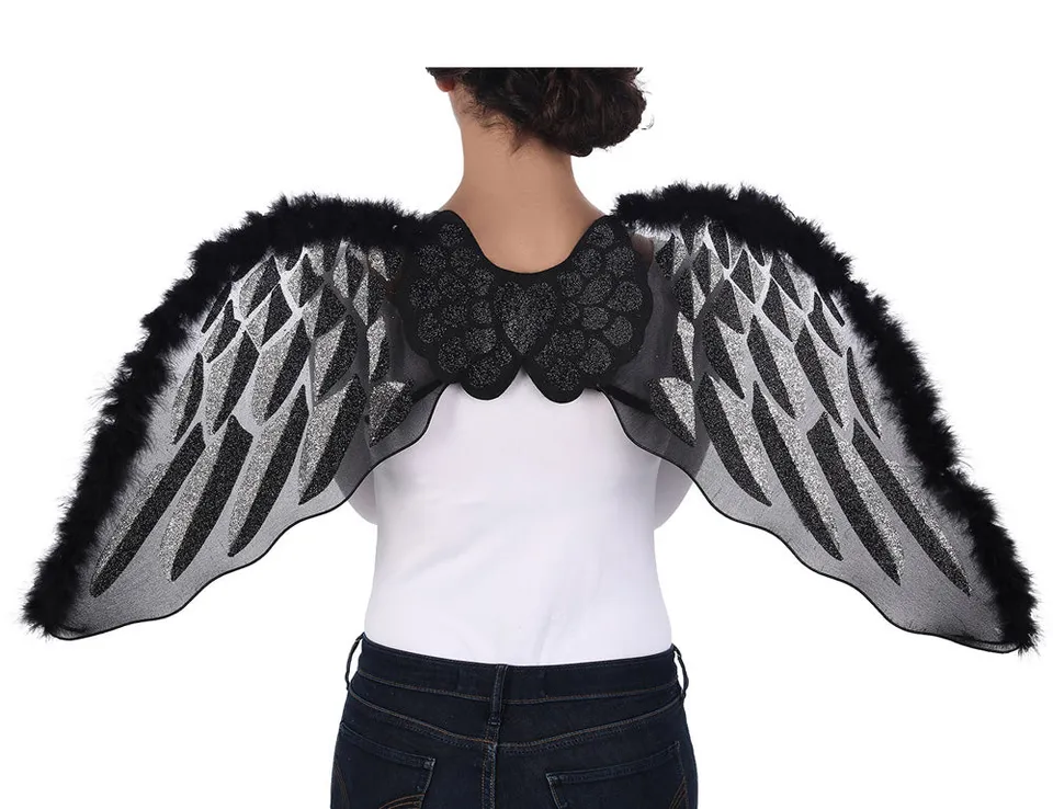 das-kost-mland-accessoires-engelsfl-gel-marabou-43x100-schwarz image 1