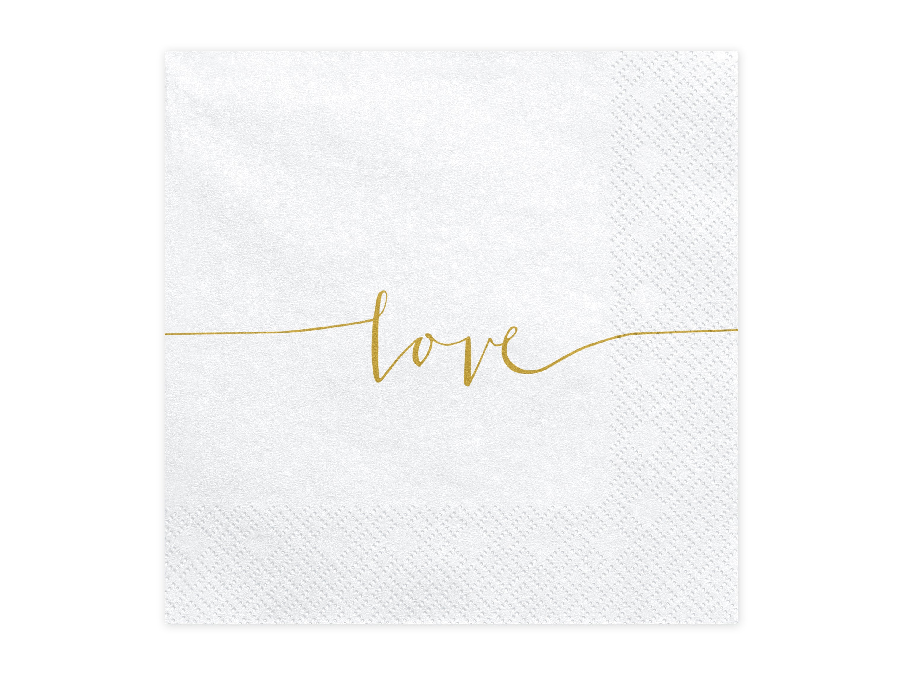 das-kost-mland-love-servietten-wei-gold-33x33cm-20-stk image 2