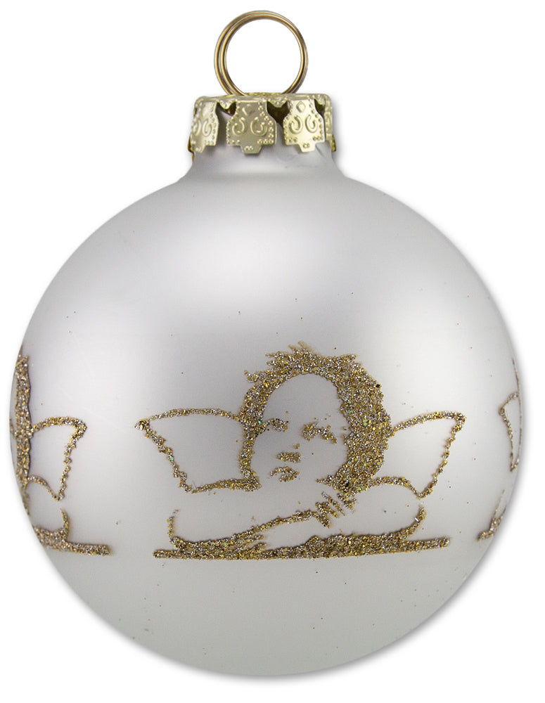 th-ringer-glasdesign-diamonds-weihnachtskugeln-8cm-12-tlg-engel-glitzer image 2