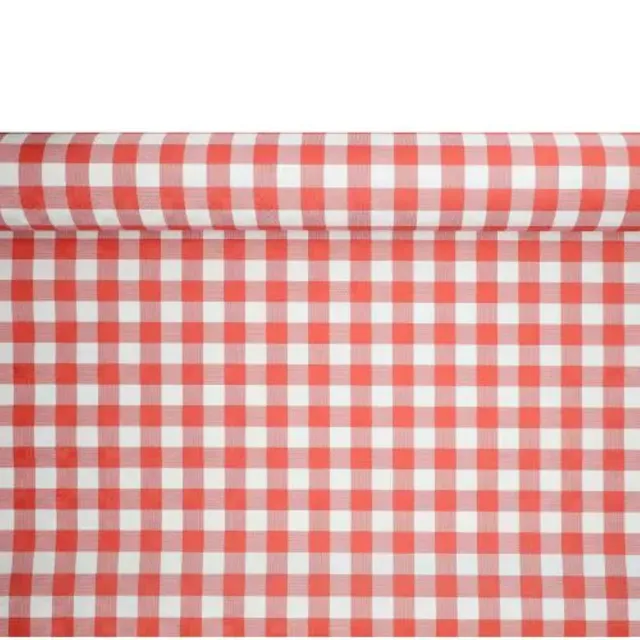das-kost-mland-tischdecke-papier-damast-50x1-m-vichy-rot image 1