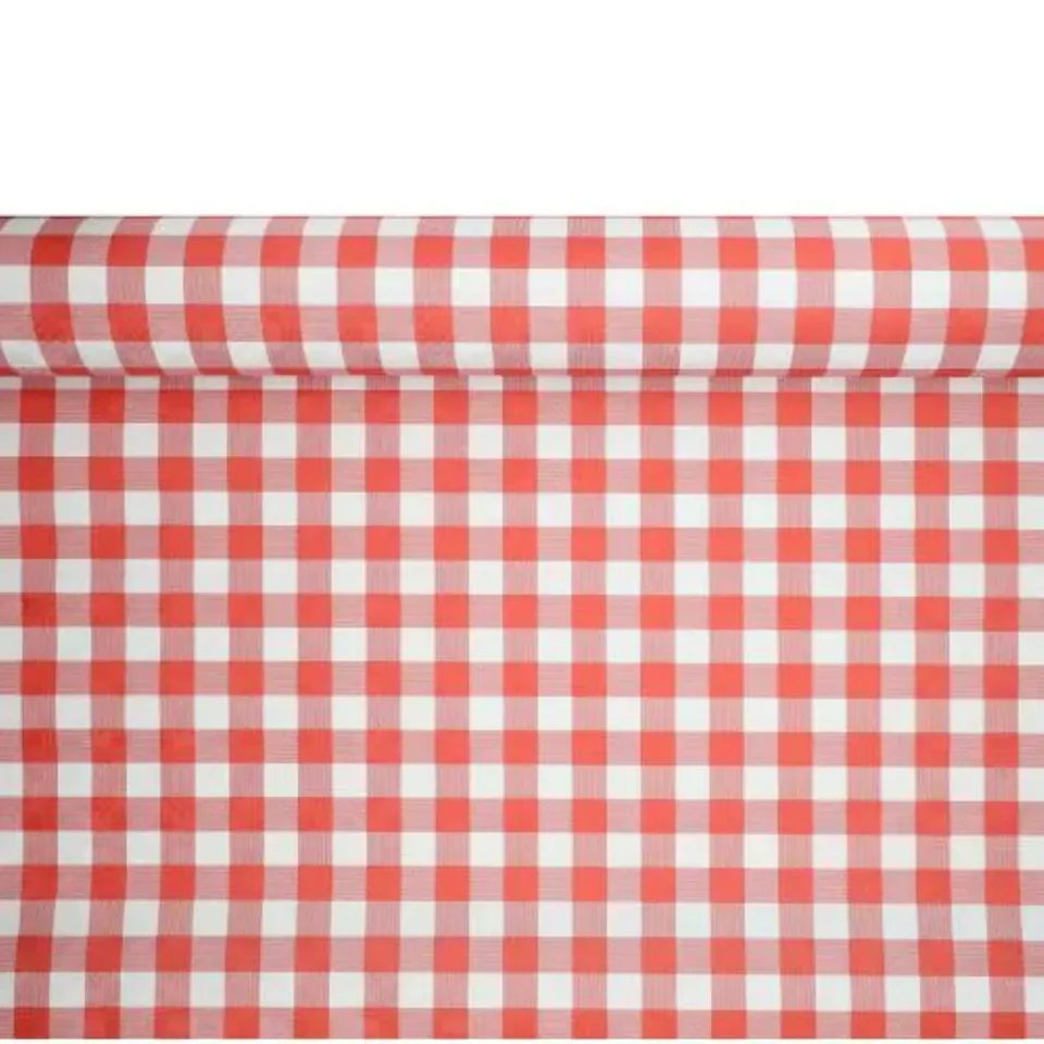 das-kost-mland-tischdecke-papier-damast-50x1-m-vichy-rot image 1
