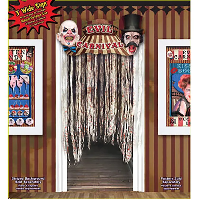 das-kost-mland-dekorationen-t-rvorhang-horror-zirkus-120-cm image 1