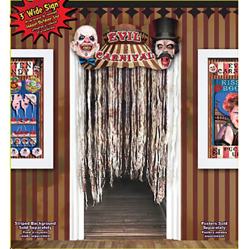 das-kost-mland-dekorationen-t-rvorhang-horror-zirkus-120-cm image 1
