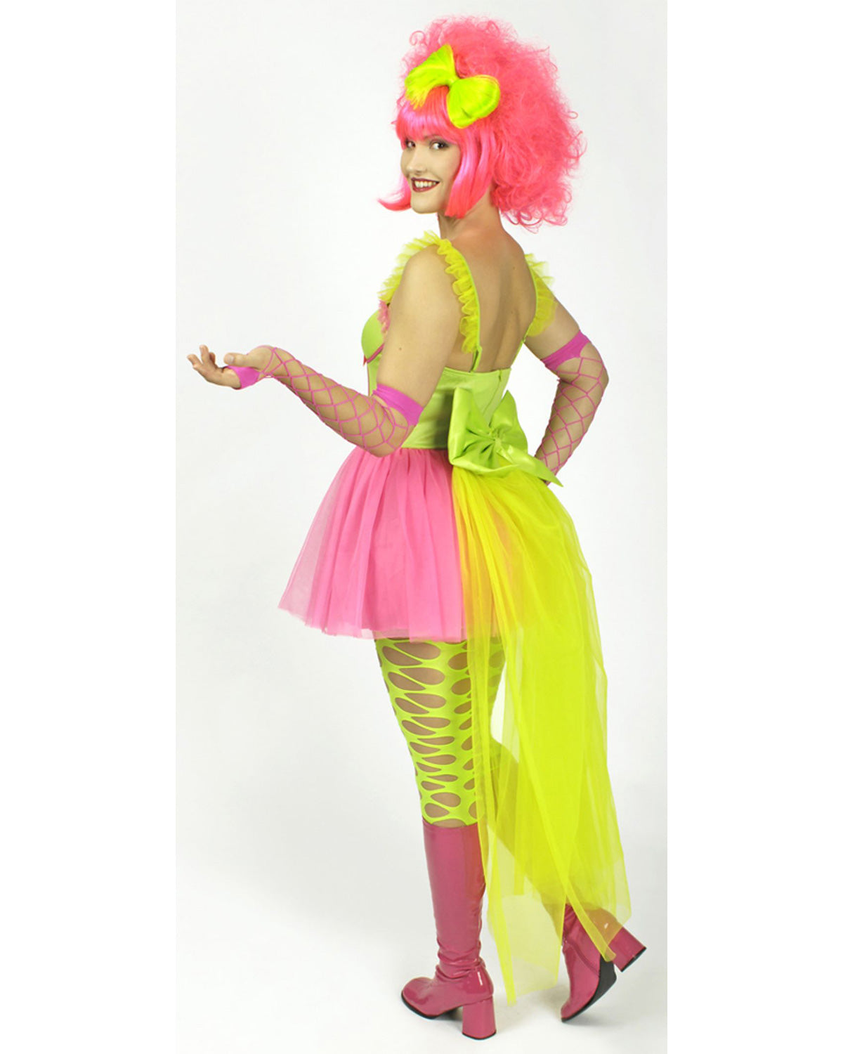 das-kost-mland-damen-disco-rave-kost-m-36-38-neon-t-llkleid image 2