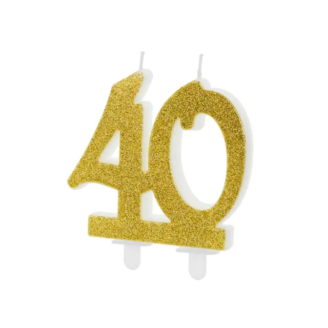 das-kost-mland-geburtstagskerze-glitter-gold-ziffer-40-10-cm image 1