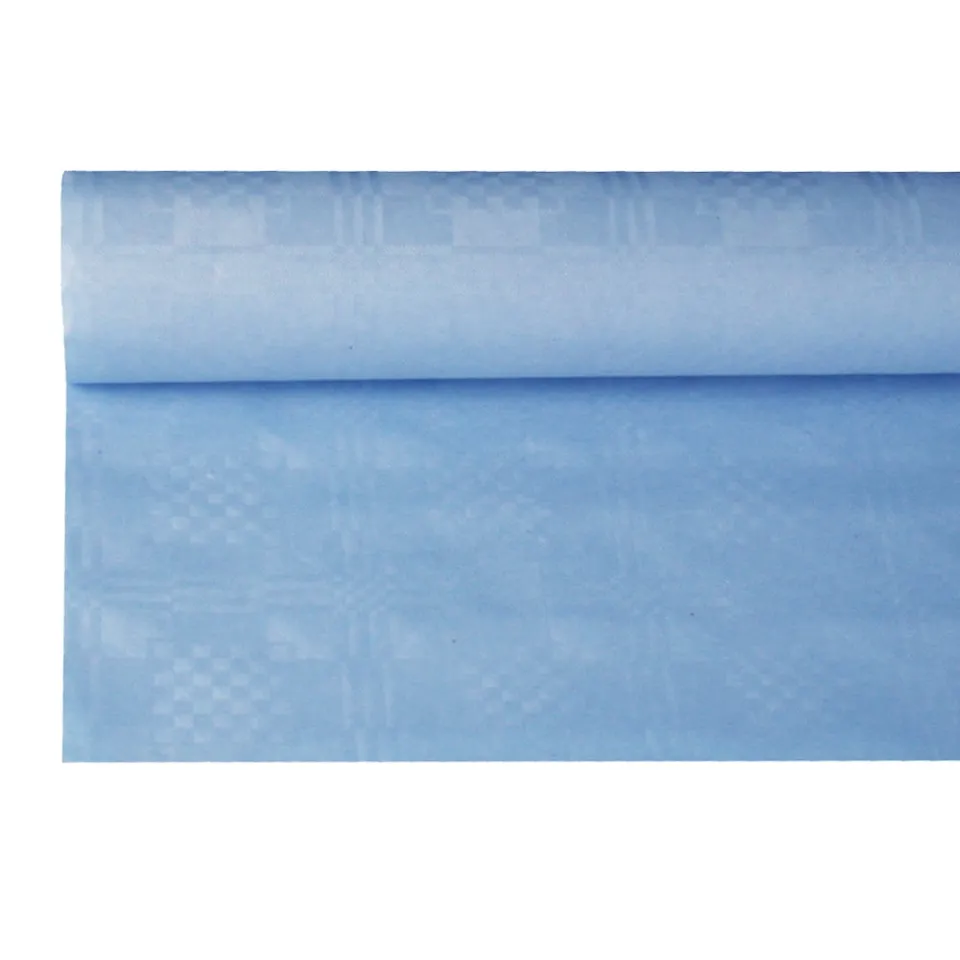 das-kost-mland-damastpr-gung-tischdecke-papier-8x1-2m-hellblau image 1