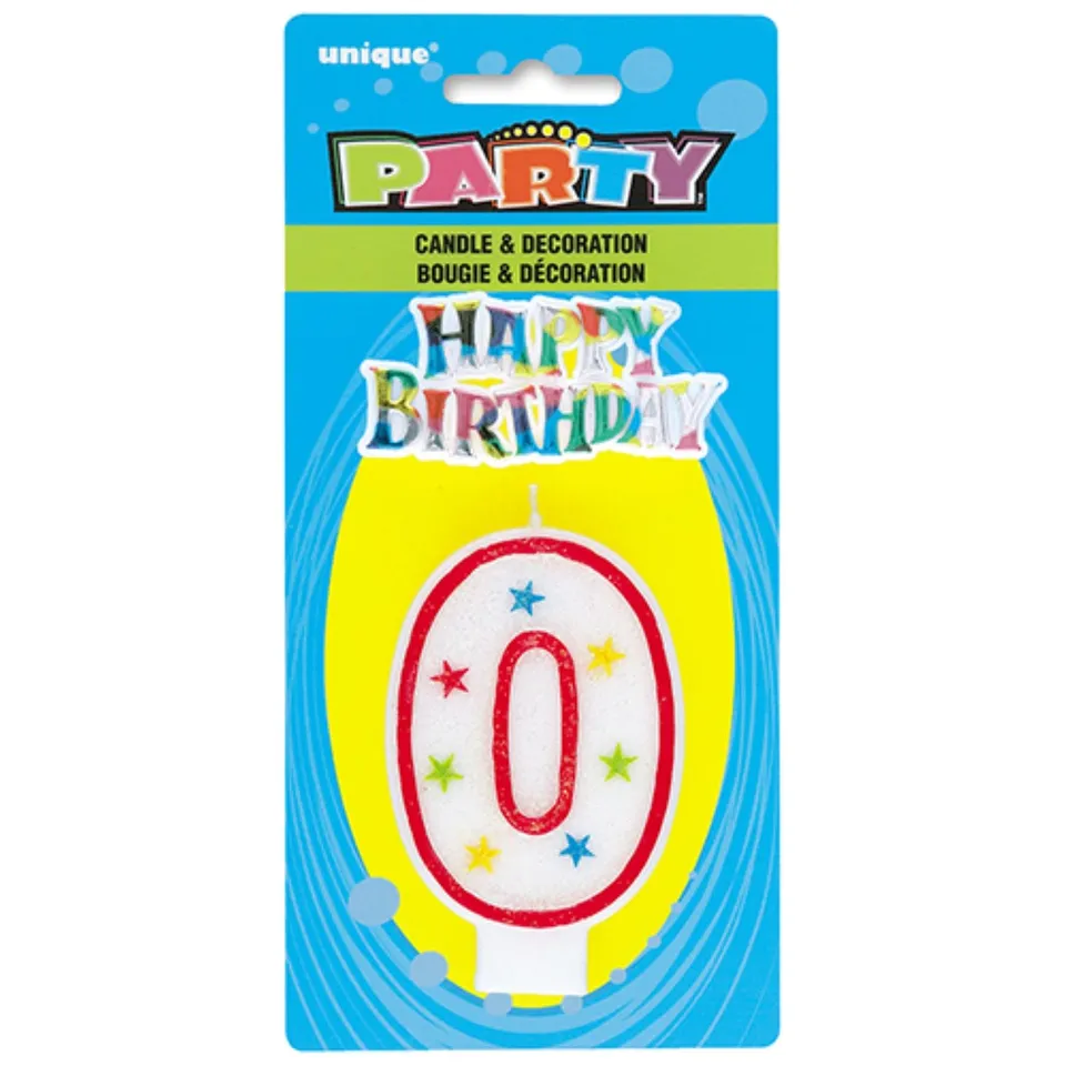 das-kost-mland-glitter-zahlenkerze-0-tortendeko-geburtstag image 1