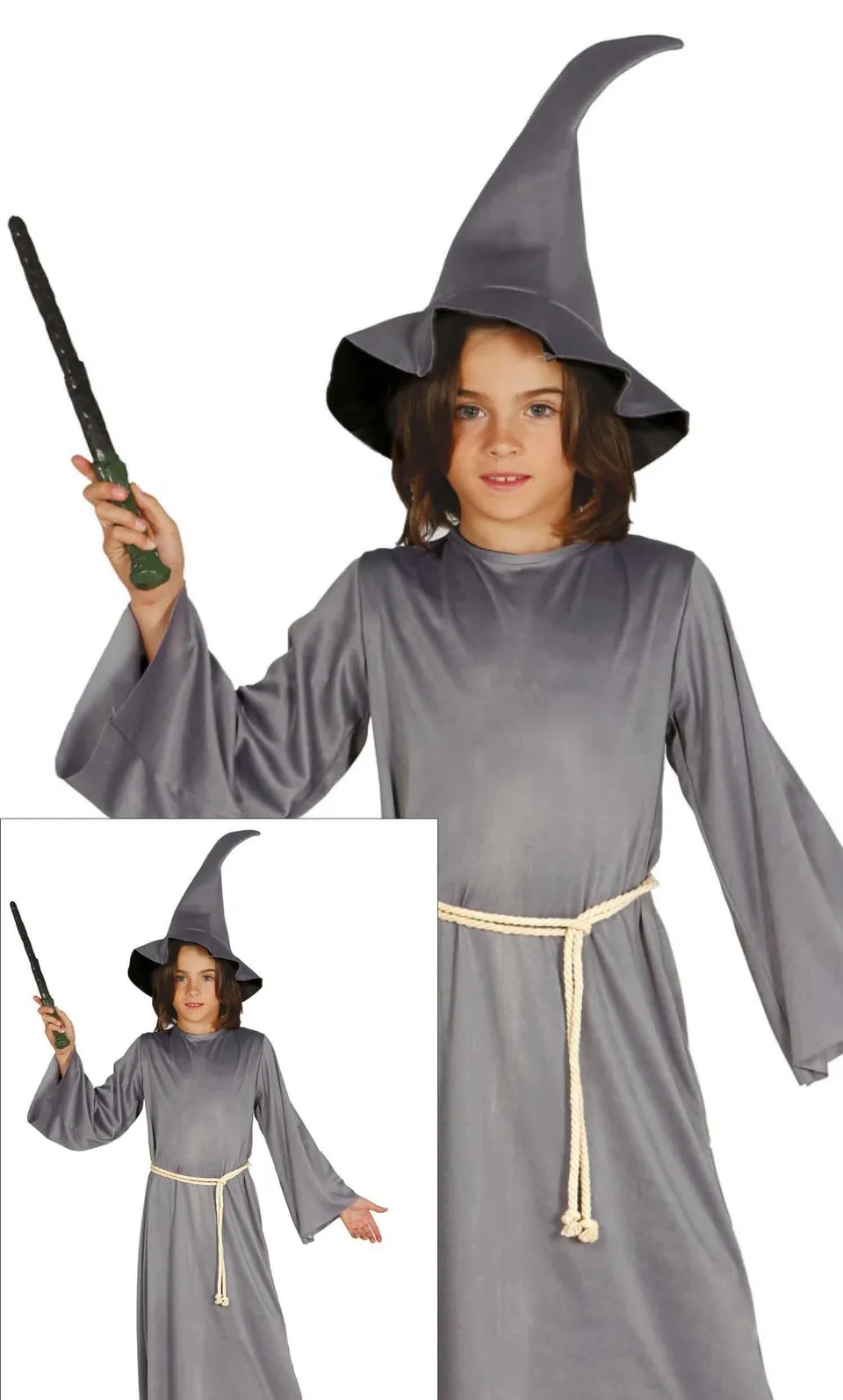 das-kost-mland-kid-zauberer-kost-m-jungen-grau-10-12-j image 1