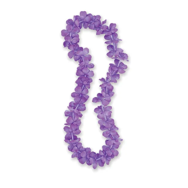 das-kost-mland-lei-blumenkette-lila-hawaii-party image 1