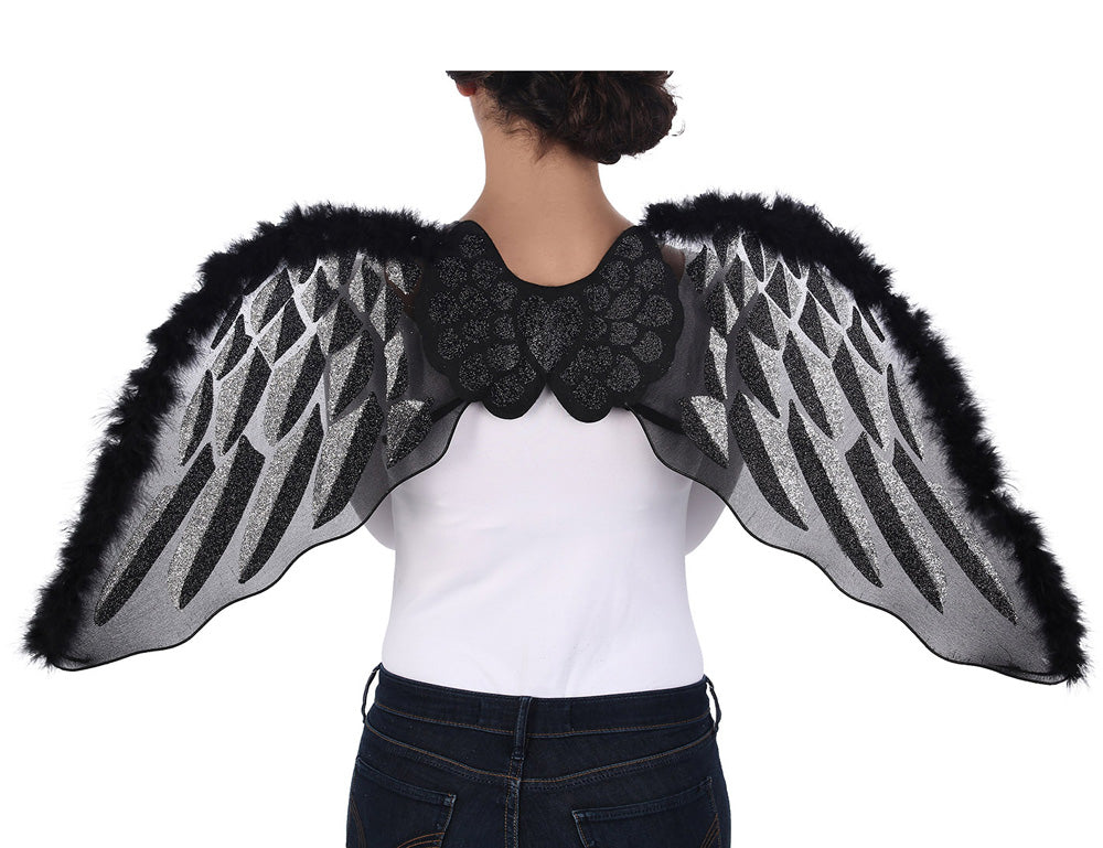 das-kost-mland-accessoires-engelsfl-gel-marabou-43x100-schwarz image 1