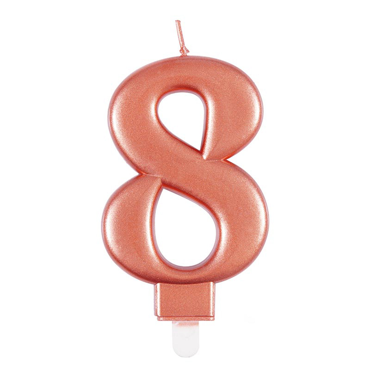 das-kost-mland-zahlenkerze-8-tortendeko-rosegold-8cm image 1