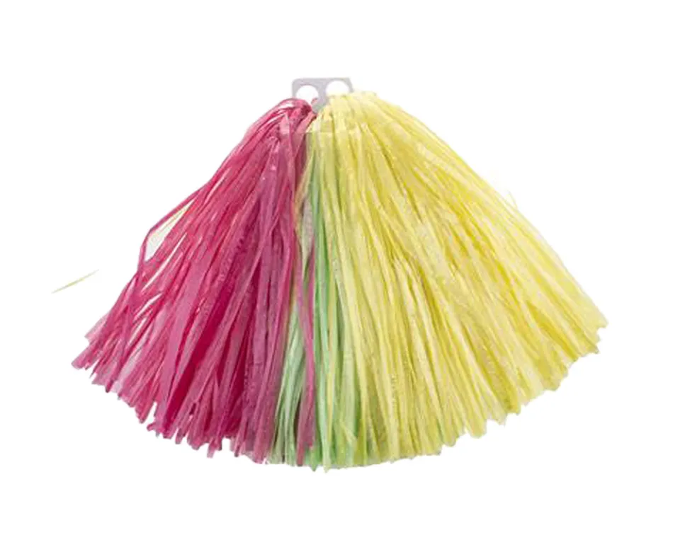 das-kost-mland-accessoires-cheerleader-pompon-ringgriff-gr-n-gelb image 1