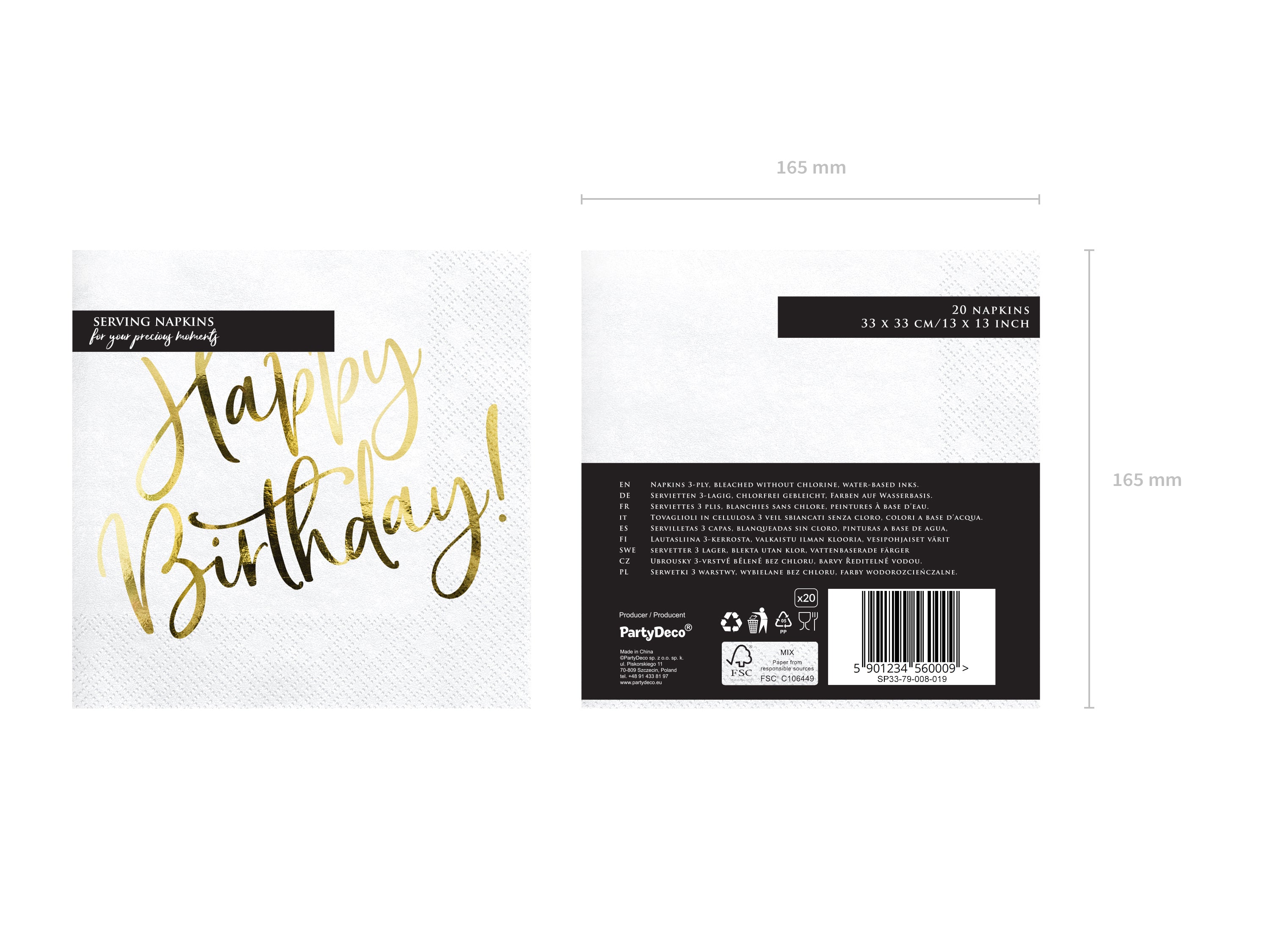das-kost-mland-happy-birthday-gold-servietten-20-stk image 5