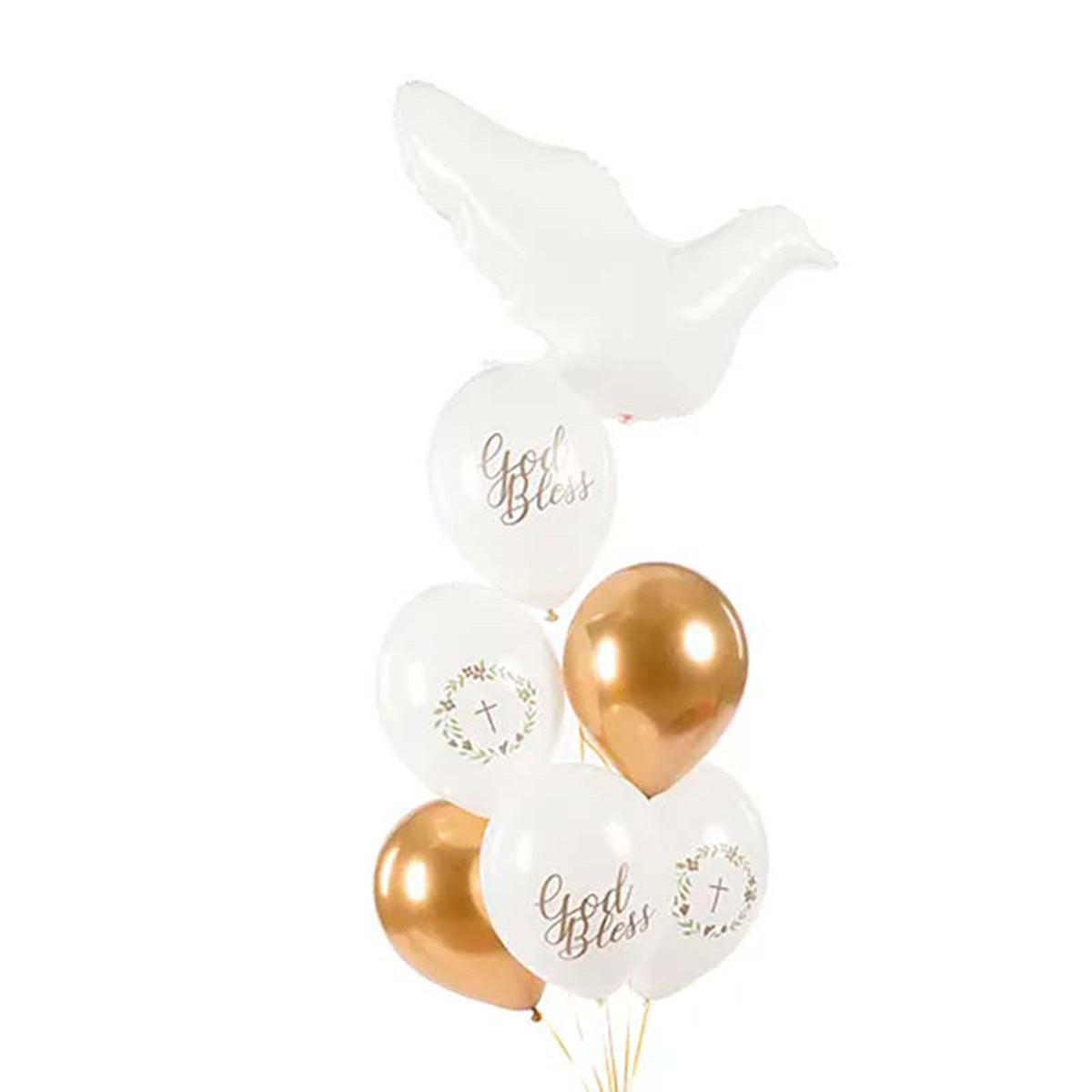 taufe-luftballon-god-bless-mix-30cm-6-st-ck-wei-gold image 2