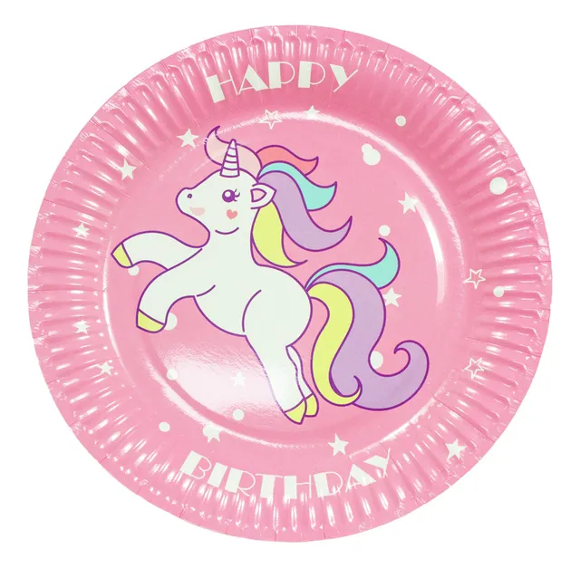das-kost-mland-einhorn-pappteller-rosa-10er-set-geburtstag image 1