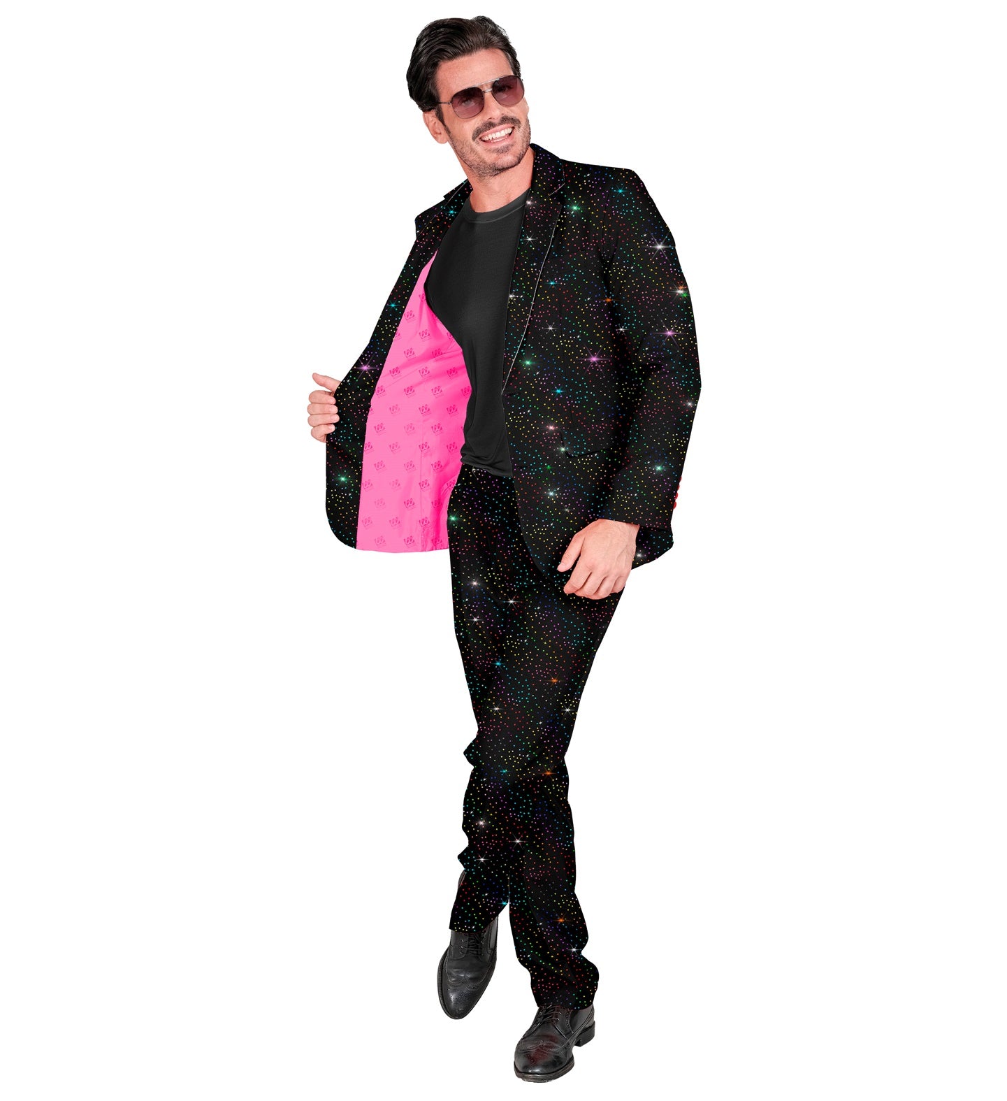 das-kost-mland-mr-sparkling-black-anzug-herren-2-tlg-glitzer image 1