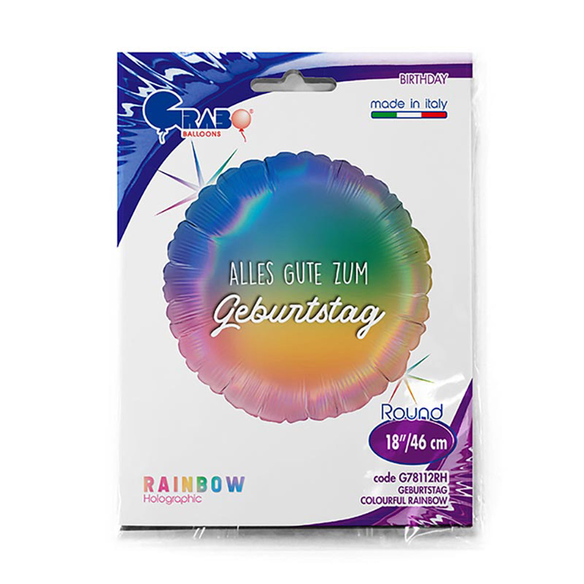 das-kost-mland-dekorationen-folienballon-geburtstag-regenbogen-46cm image 2