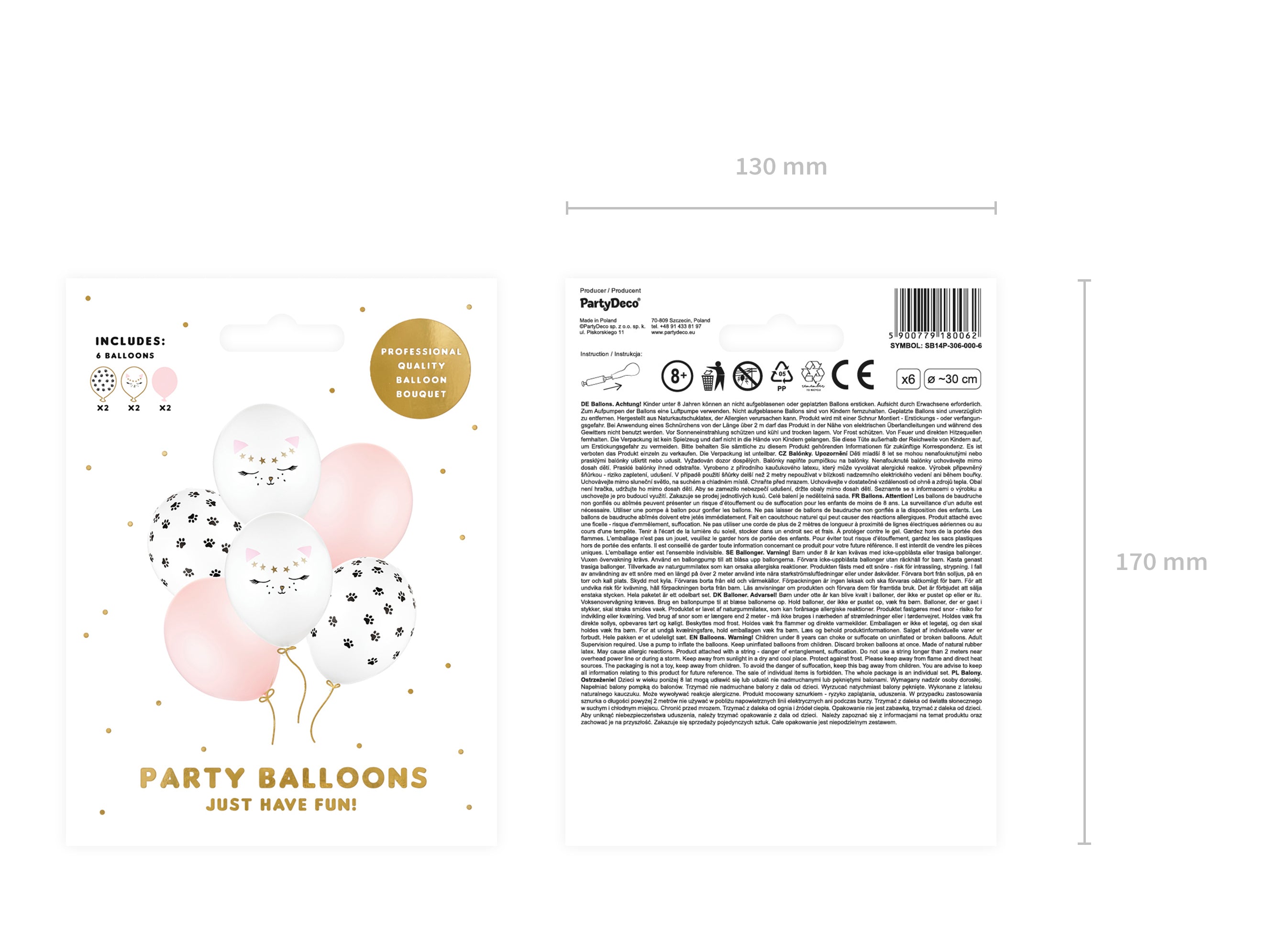 das-kost-mland-katzen-luftballons-mix-30cm-6-stk image 2