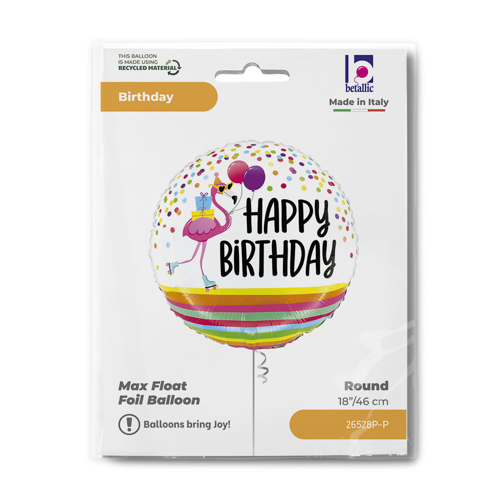 das-kost-mland-happy-birthday-flamingo-folienballon-46-cm image 2