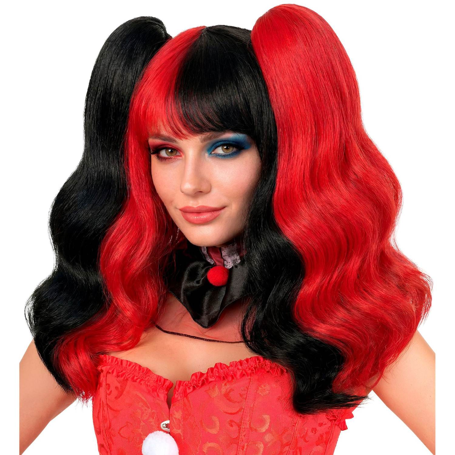 das-kost-mland-harlekin-per-cke-extensions-schwarz-rot image 2