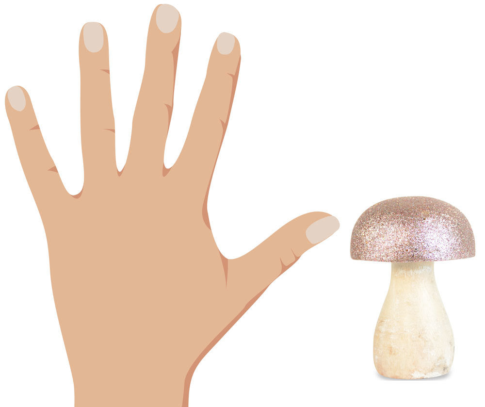 das-kost-mland-pilz-deko-mangoholz-9-cm-rosa-glitzer image 4