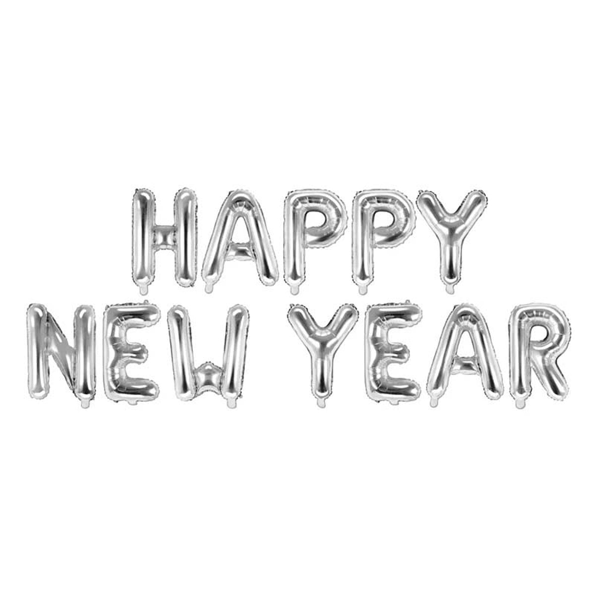 das-kost-mland-ballongirlande-happy-new-year-silber-370cm image 1
