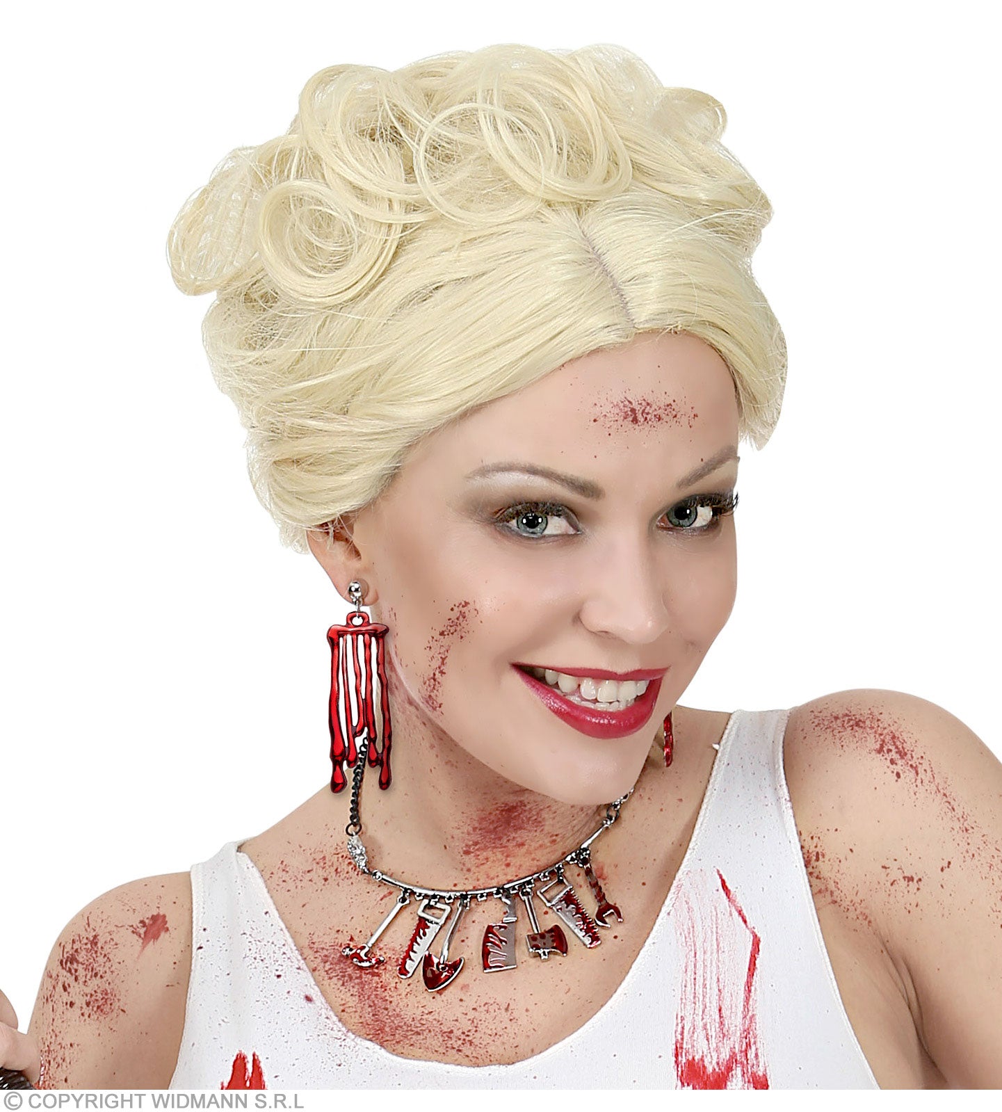 das-kost-mland-halskette-blutiges-werkzeug-silber-rot-halloween image 4