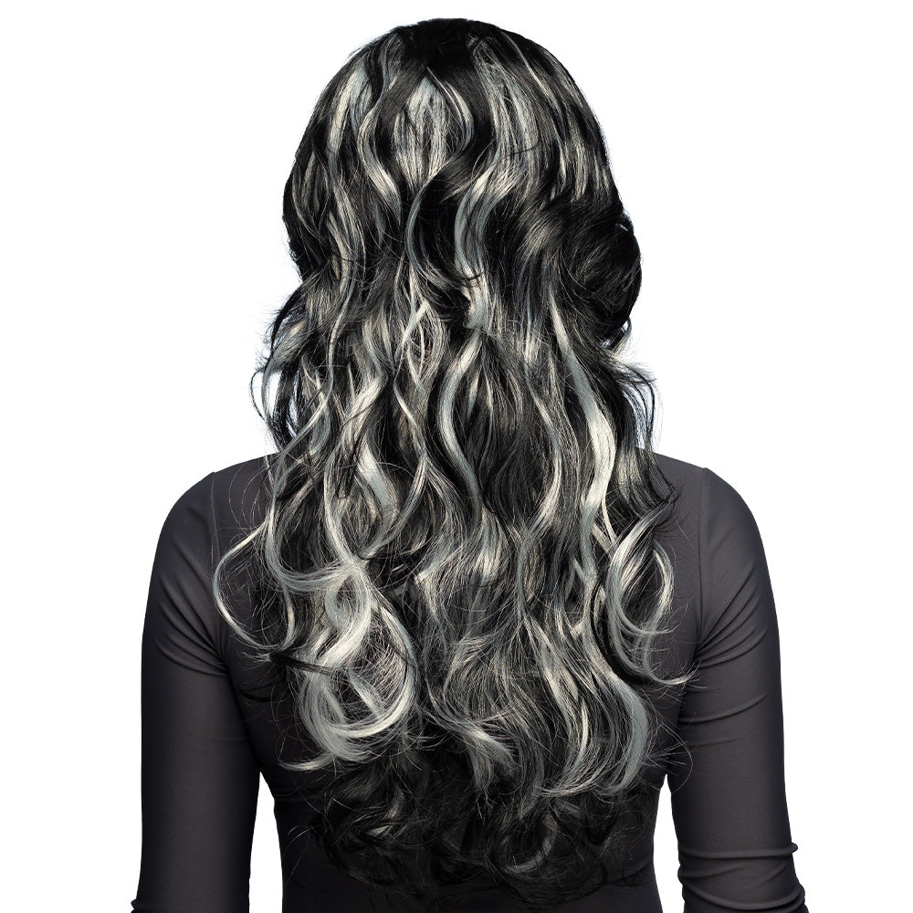 das-kost-mland-accessoires-hexen-per-cke-swamp-witch-schwarz-wei image 4