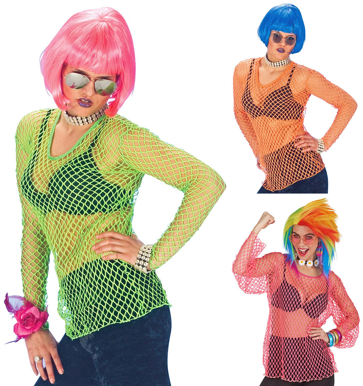 das-kost-mland-herren-neon-netz-shirt-gr-n-netzoberteil-einheitsgr-e image 1