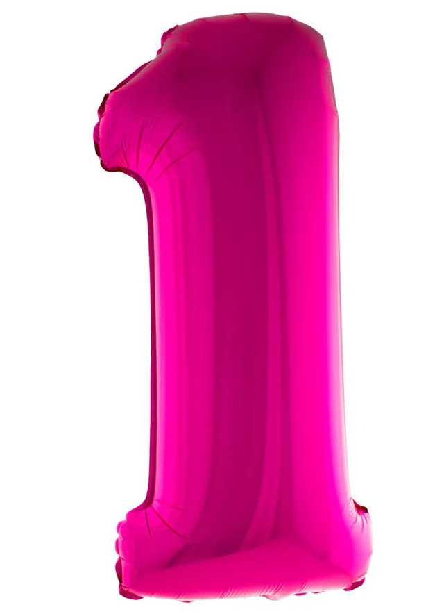 das-kost-mland-xxl-zahlen-folienballon-100-cm-pink-zahl-1-wiederverwendbar image 1