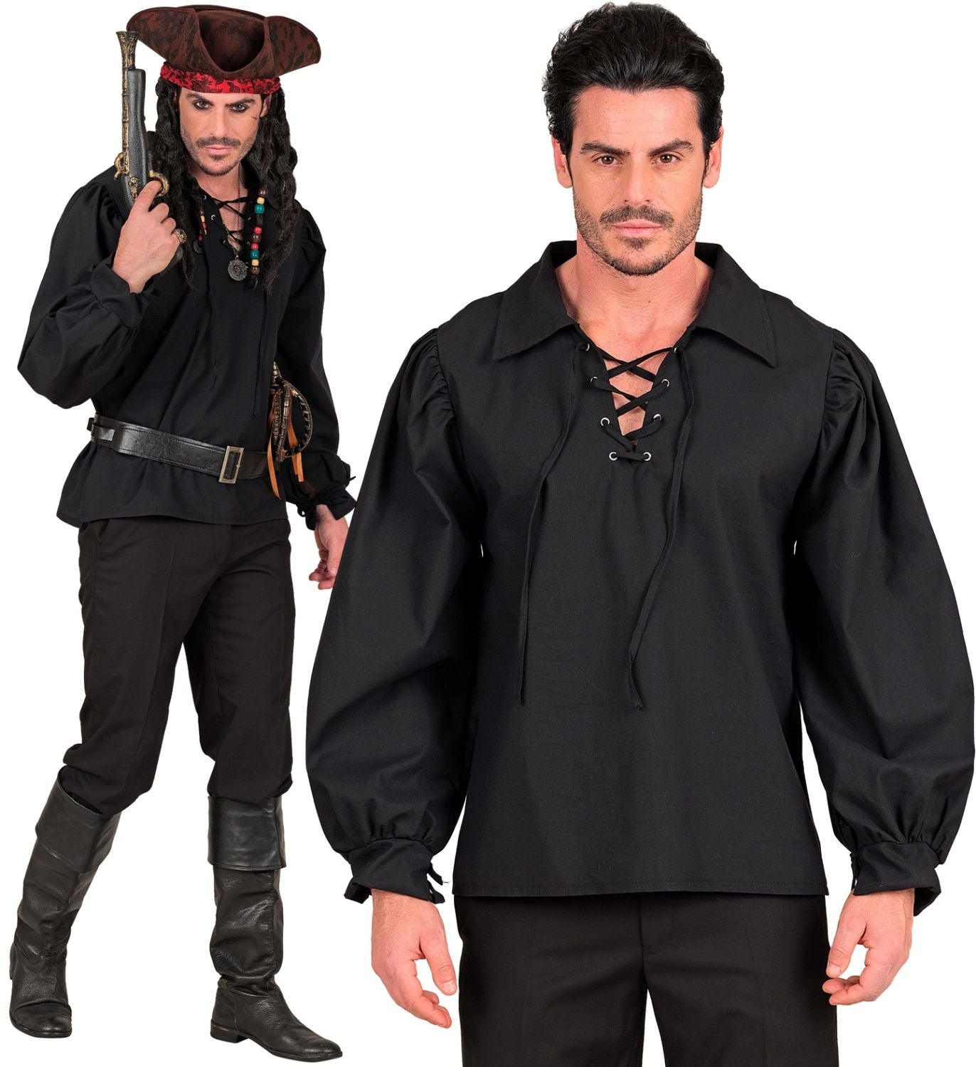 das-kost-mland-herren-historisches-hemd-schwarz-gr-l-xl-schn-rhemd image 7