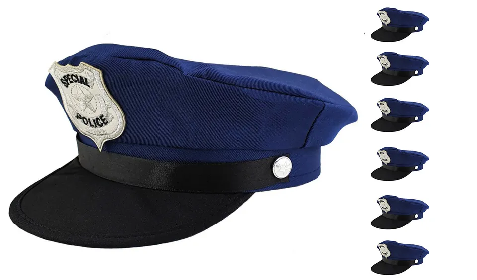 das-kost-mland-police-m-tze-kinder-blau-10er-set-polizei image 1