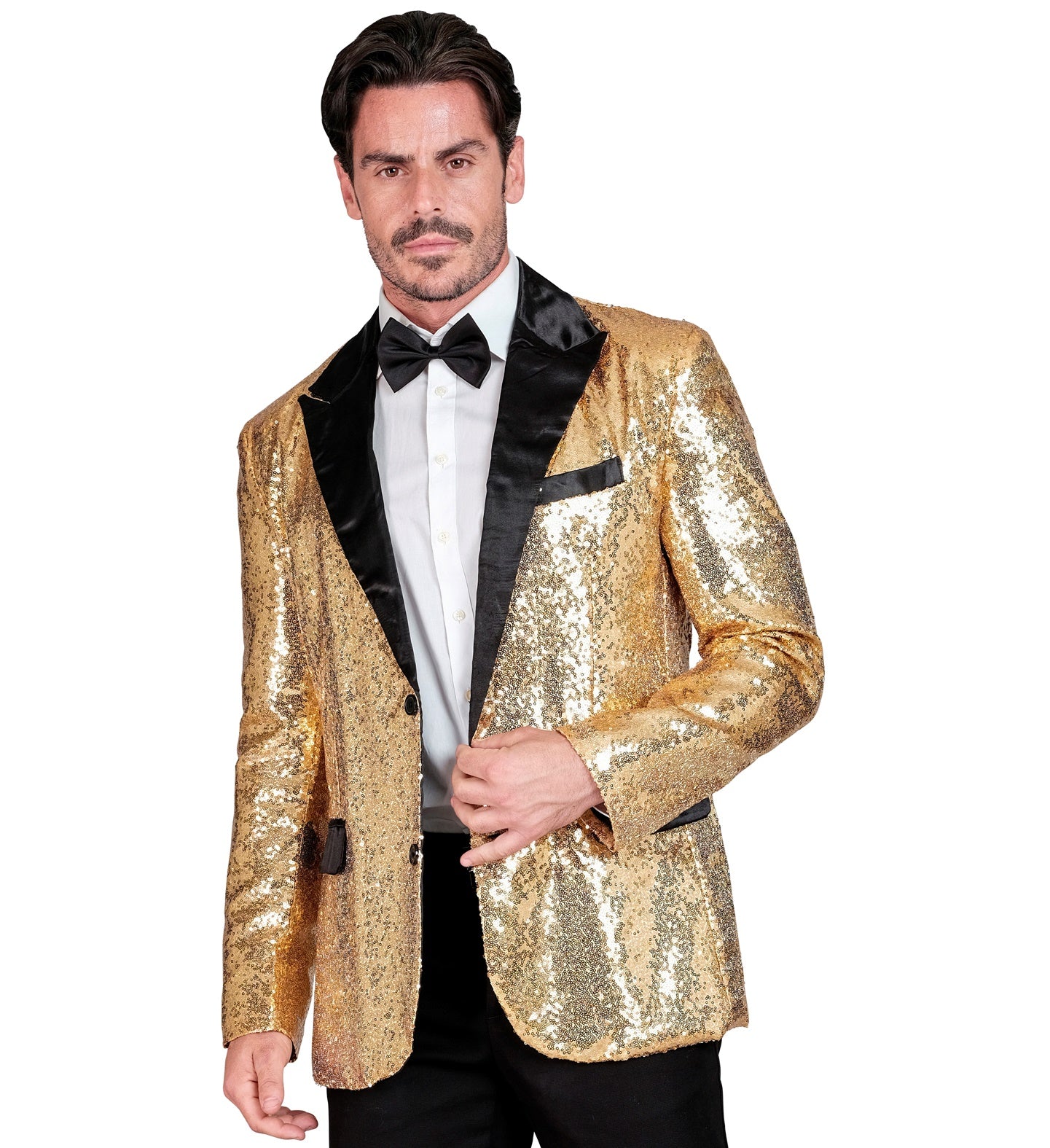 das-kost-mland-glitter-pailletten-jackett-herren-gold image 2