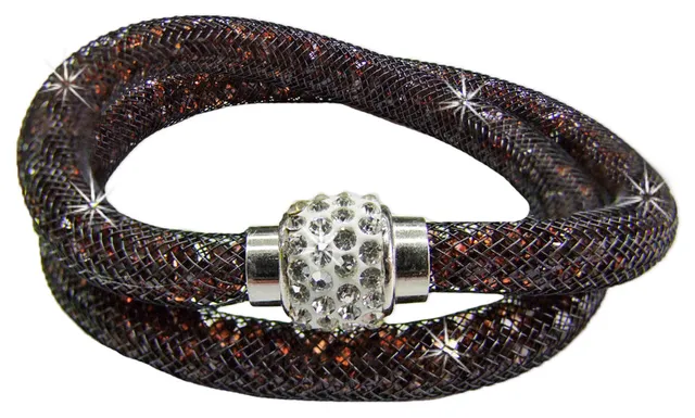 das-kost-mland-stardust-armband-zweireihig-dunkelbraun image 1