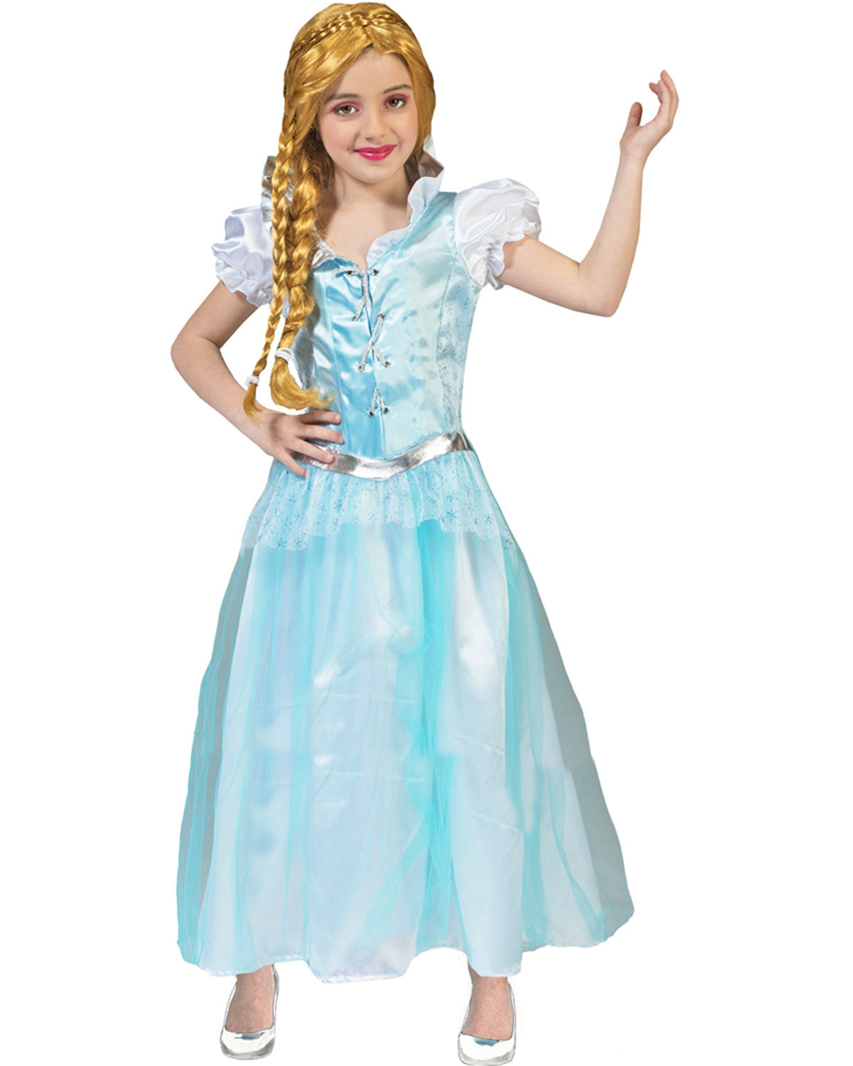 eisprinzessin-elsa-kost-m-kinder-hellblau-gr-104-140 image 1
