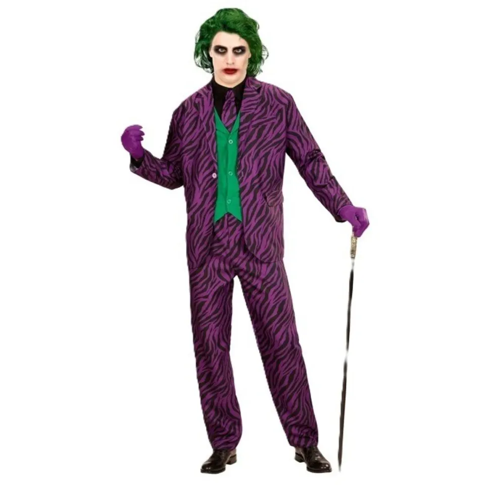 das-kost-mland-evil-clown-halloween-kost-m-herren-lila-schwarz image 1