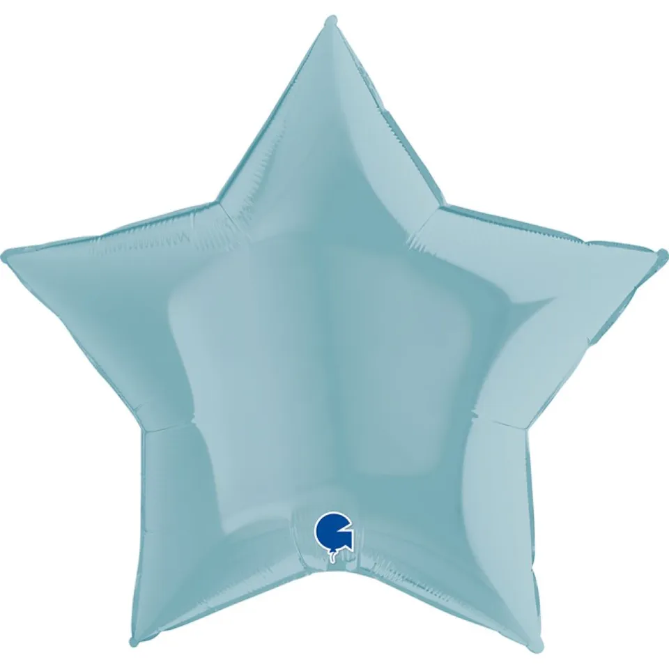 das-kost-mland-dekorationen-folienballon-stern-blau-pastell-91-cm image 1