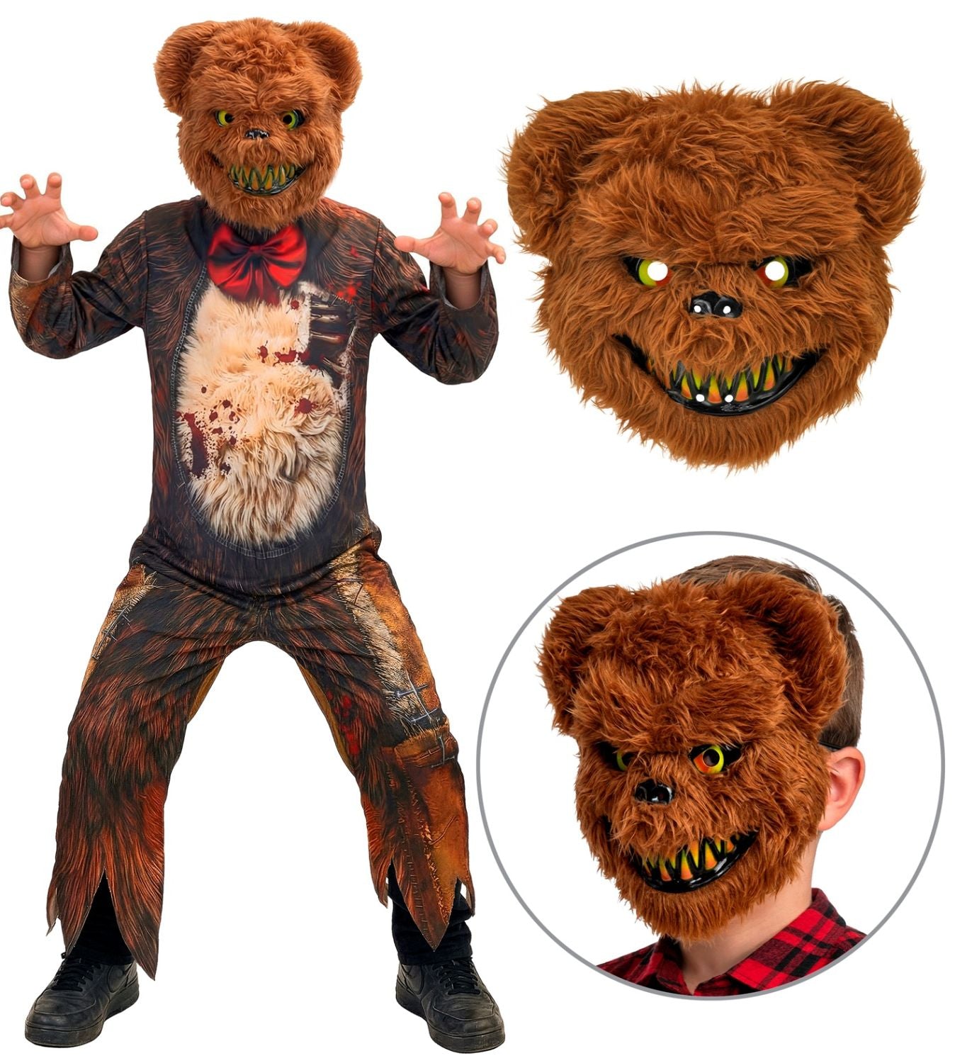 das-kost-mland-jungen-zombie-teddyb-r-kost-m-overall-maske-kinder image 5