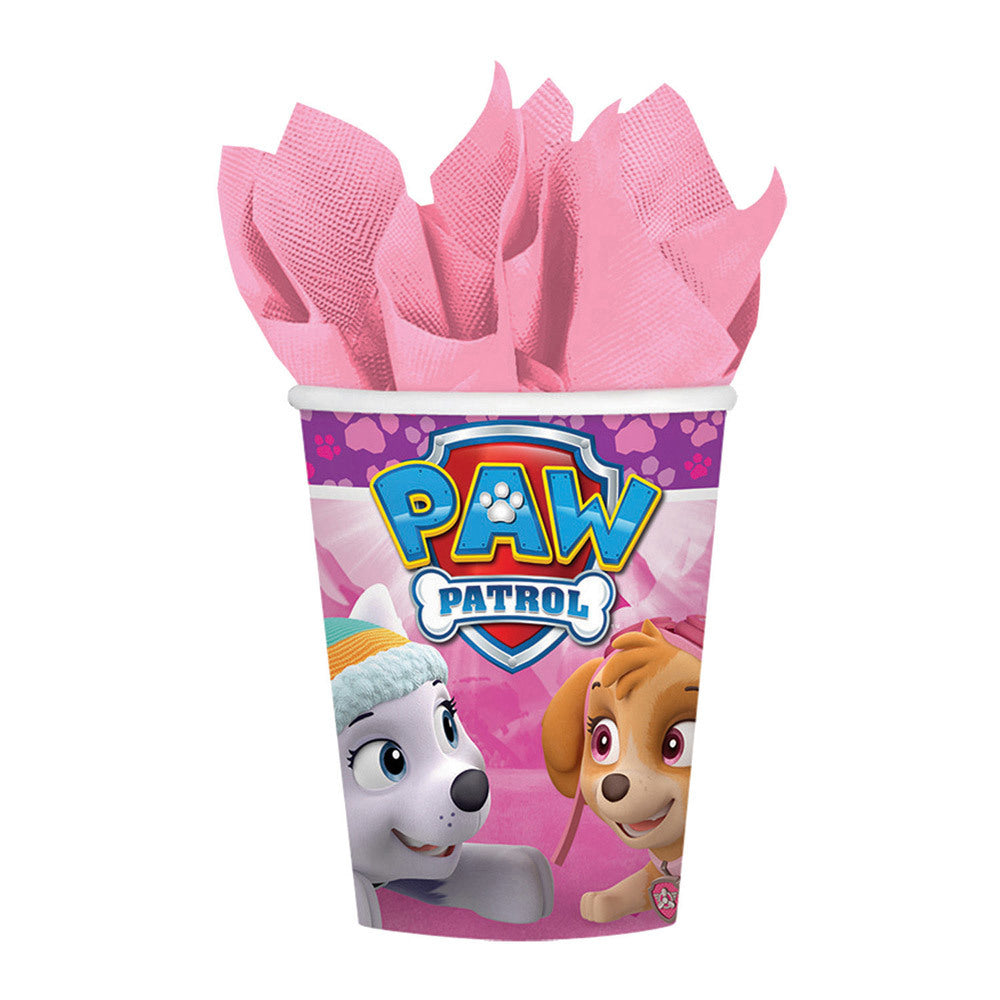 pink-paw-patrol-trinkbecher-8-stk-266-ml-partybecher-m-dchen image 1