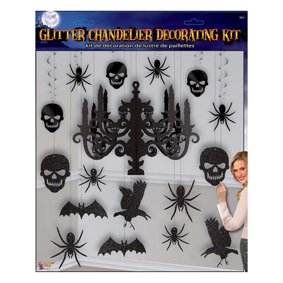 das-kost-mland-deko-swirldeko-halloween-kronleuchter-h-ngend image 1