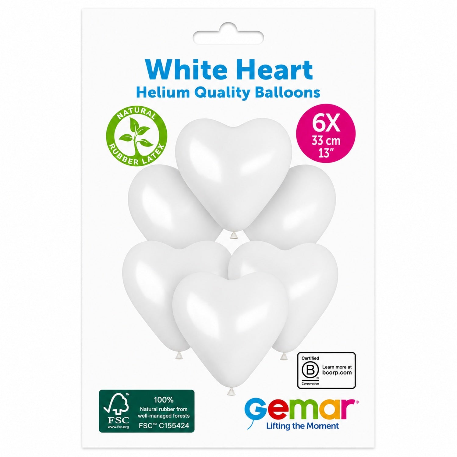 das-kost-mland-herz-latexballon-30-cm-wei-6-st-ck image 2