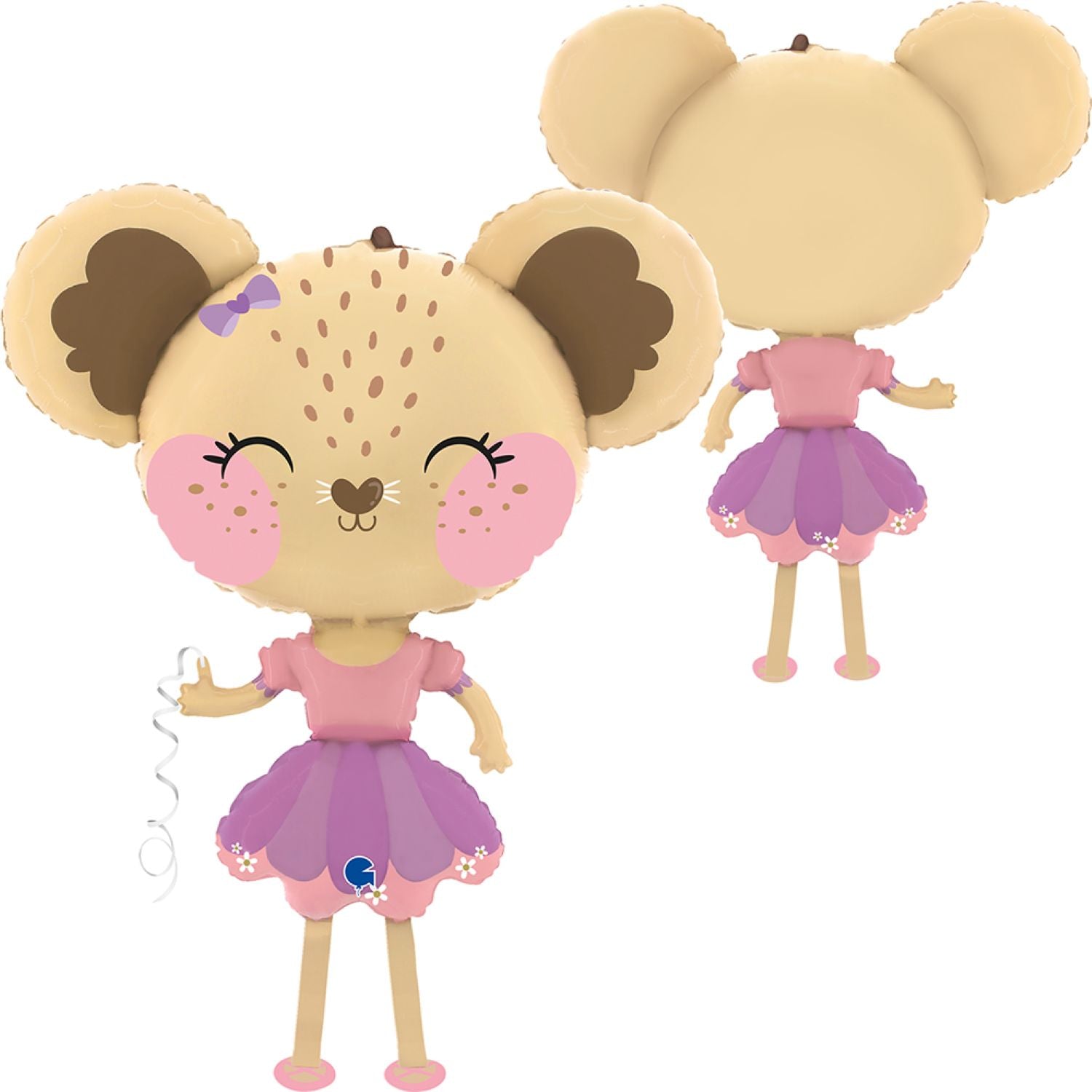 das-kost-mland-airwalker-maus-ballerina-folienballon-91-cm image 2