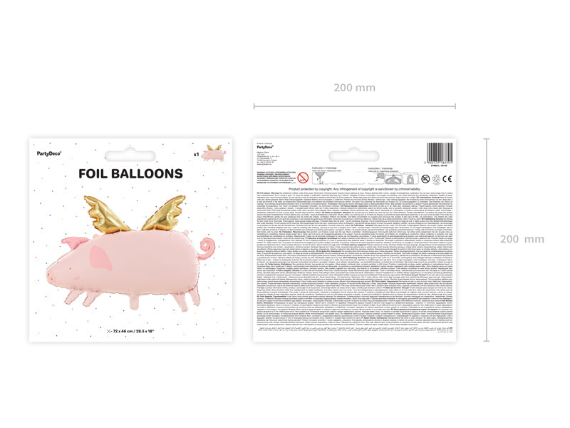 das-kost-mland-schweinchen-shape-folienballon-rosa-gold-72cm image 2