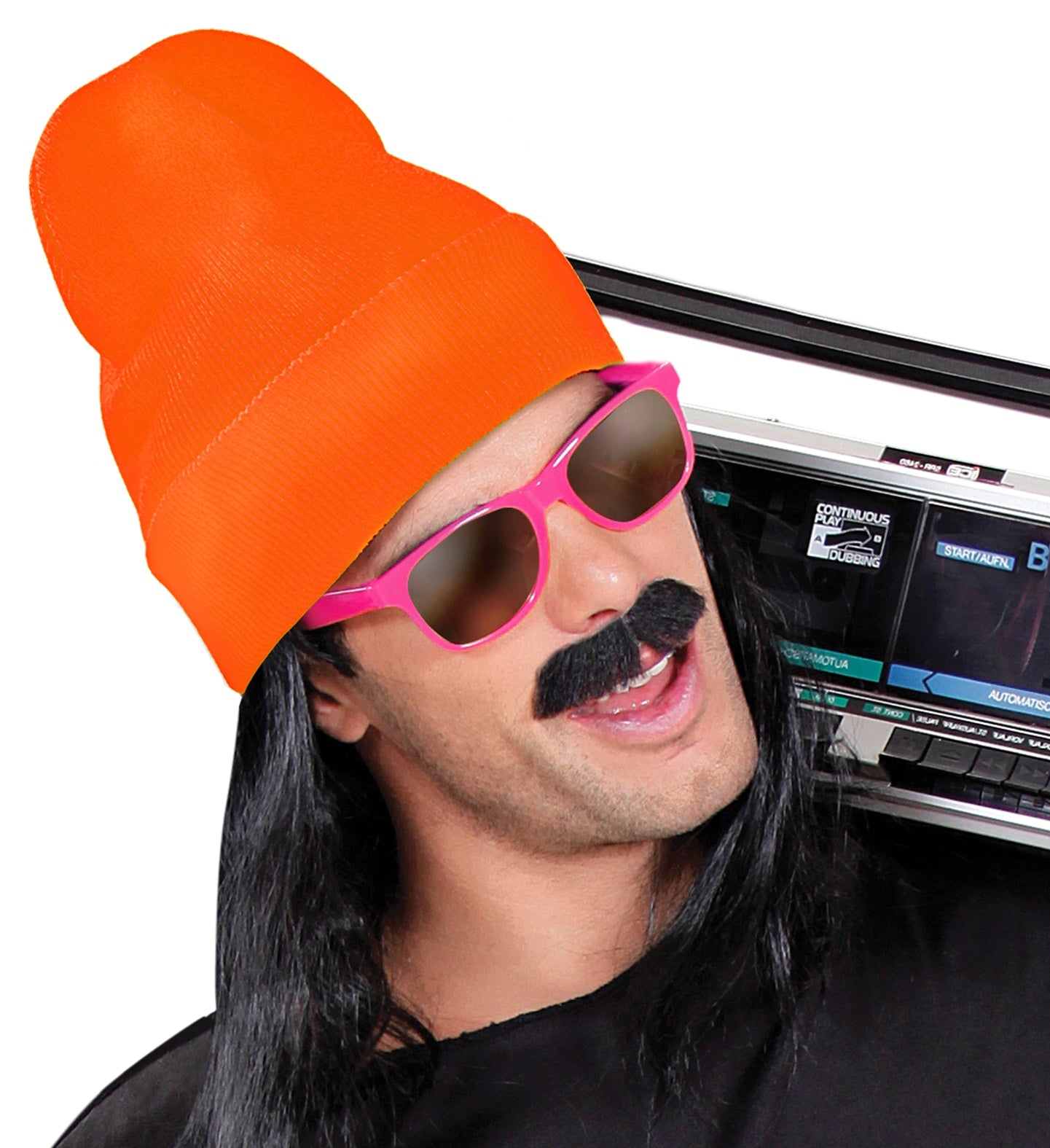 das-kost-mland-accessoires-80er-beanie-m-tze-neon-orange image 3