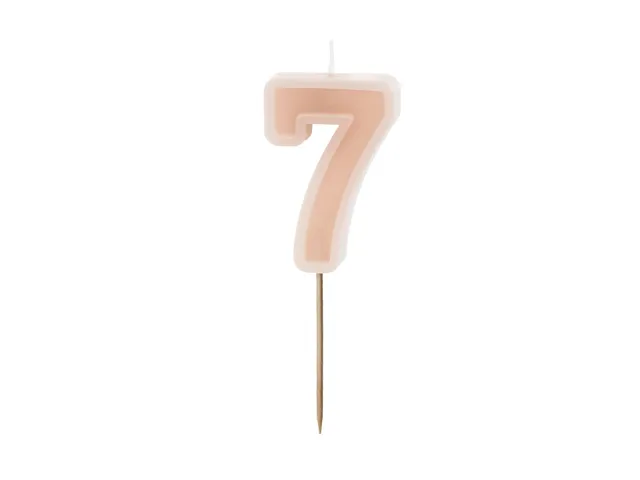 das-kost-mland-zahlenkerze-7-tortenkerze-puderrosa-6-cm image 1